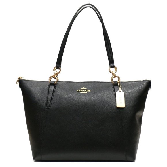 NEW Coach classy leather tote shoulder bag black - Picture 2 of 8